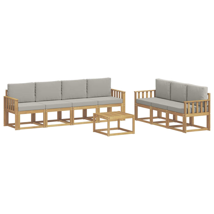 Set de canapele de exterior 8 pcs Alb și gri deschis - WALTI WALTI