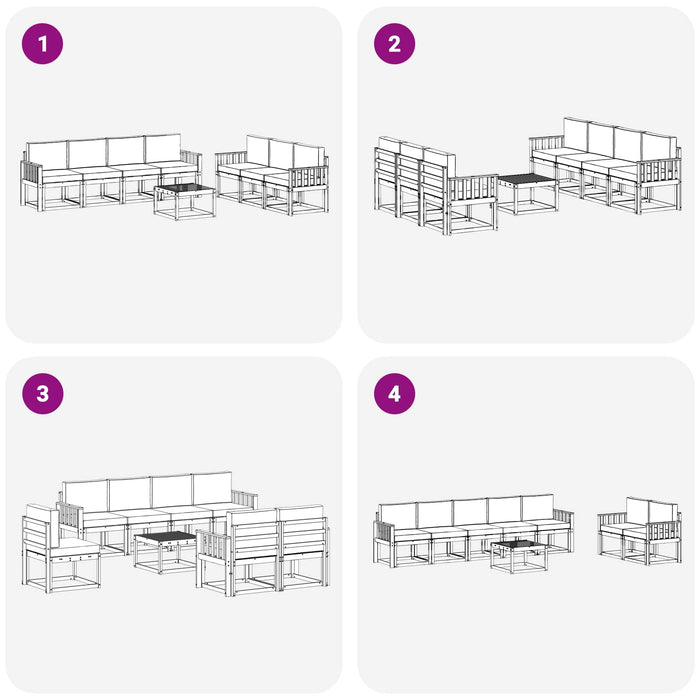 Set de canapele de exterior 7 pcs WALTI