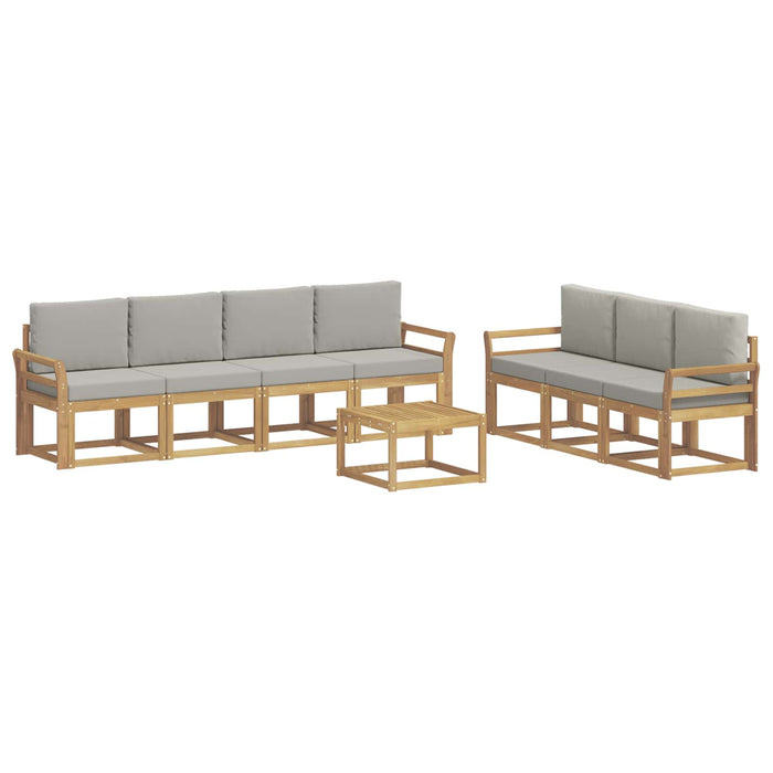 Set de canapele de exterior 8 pcs Alb și gri deschis - WALTI WALTI