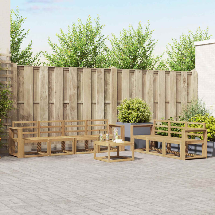 Set de canapele de exterior 8 pcs Alb 59 x 59 x 37 cm WALTI