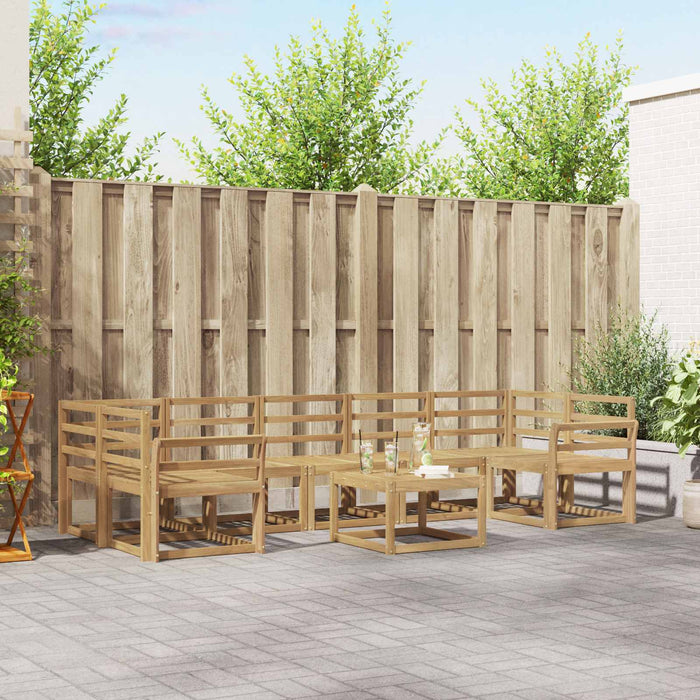 Set de canapele de exterior 8 pcs Alb 59 x 59 x 37 cm WALTI