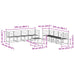 Set de canapele de exterior 9 pcs Alb 59 x 59 x 37 cm - WALTI WALTI