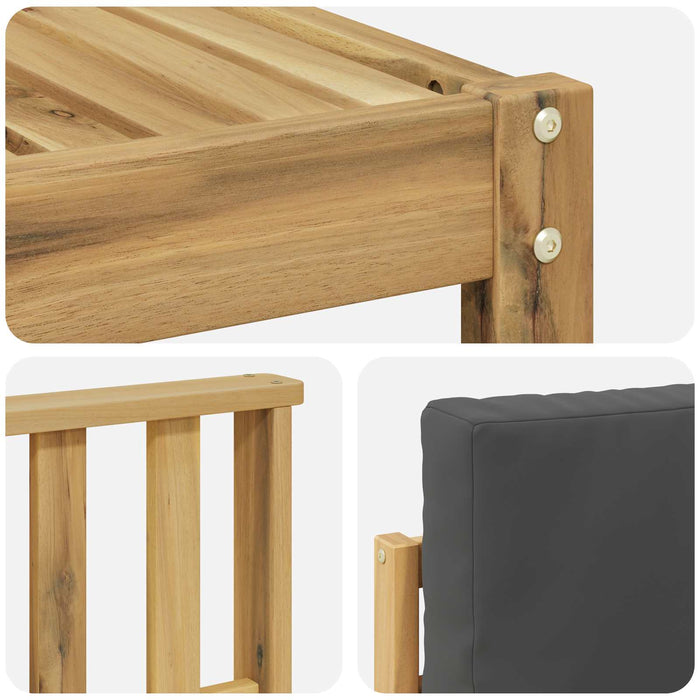 Set de canapele de exterior cu pernă 9 pcs Alb și antracit WALTI