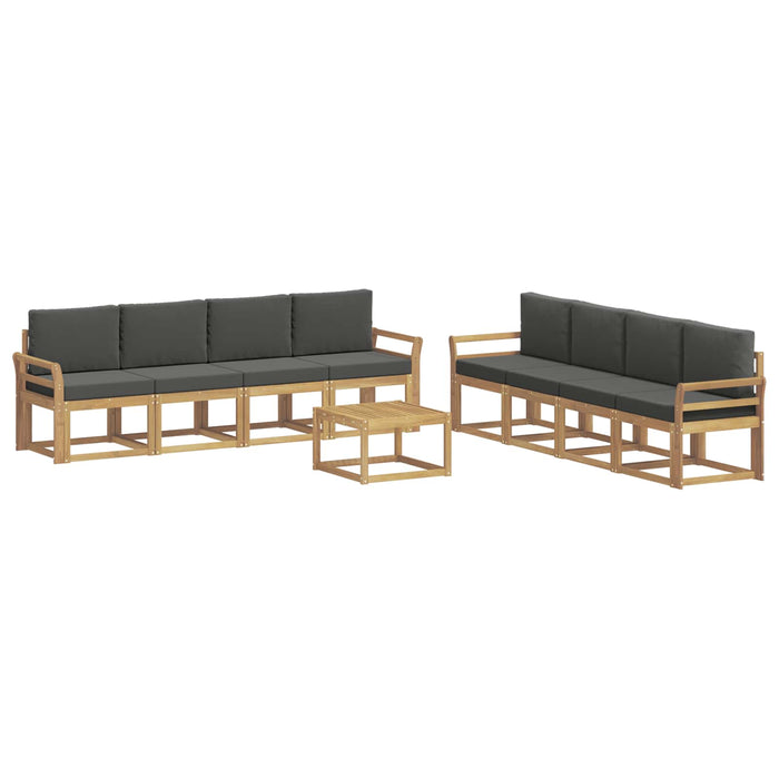 Set de canapele de exterior cu pernă 9 pcs Alb și antracit WALTI