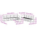 Set de canapele de exterior 9 pcs Alb 59 x 59 x 37 cm - WALTI WALTI