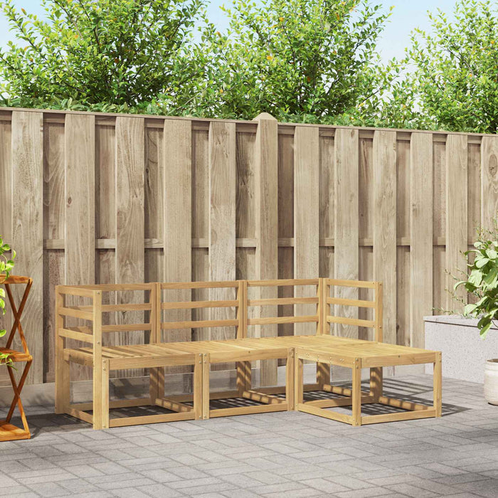 Set de canapele de exterior 4 pcs Alb 185,5 x 122,5 x 73 cm WALTI