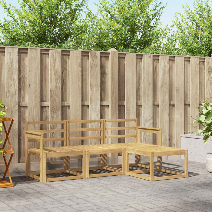 Set de canapele de exterior 4 pcs Alb 189,5 x 122,5 x 73 cm WALTI