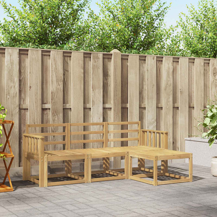 Set de canapele de exterior 4 pcs Alb 189,5 x 122,5 x 73 cm WALTI