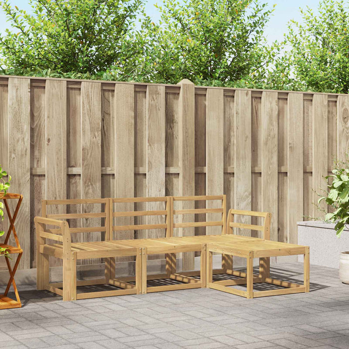 Set de canapele de exterior 4 pcs Alb 194 x 122,5 x 73 cm WALTI