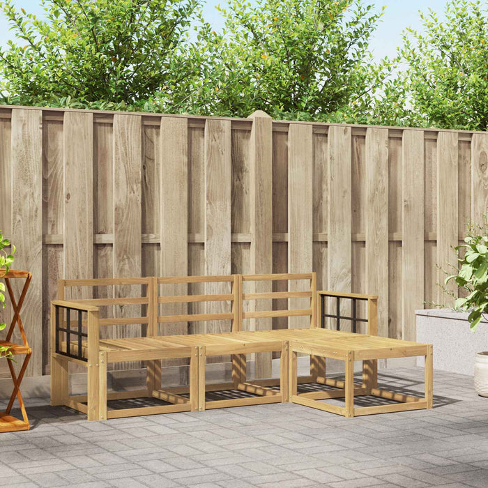 Set de canapele de exterior 4 pcs Alb 189,5 x 122,5 x 73 cm WALTI