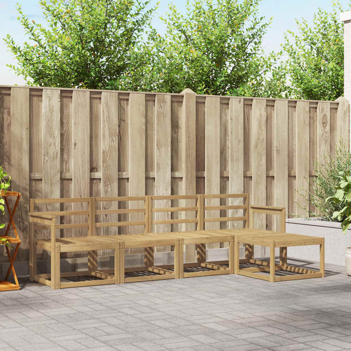Set de canapele de exterior 5 pcs Alb 249 x 122,5 x 73 cm WALTI