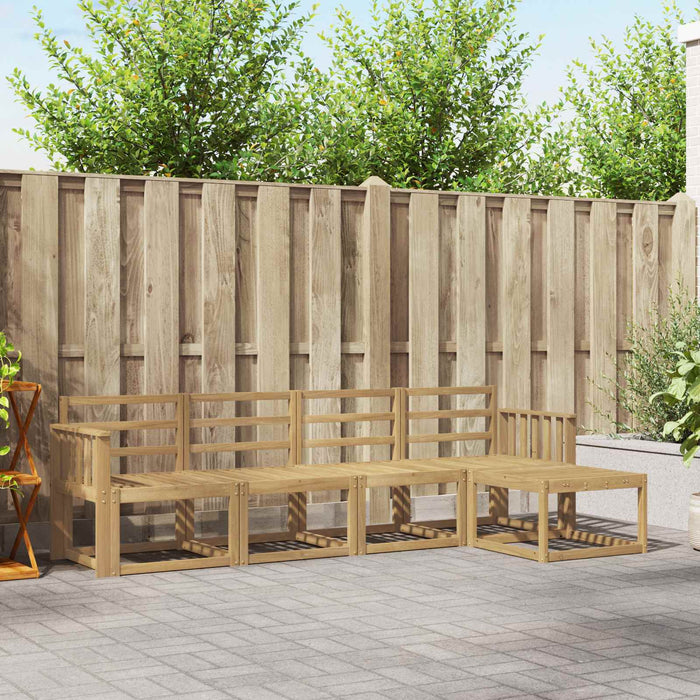 Set de canapele de exterior 5 pcs Alb 249 x 122,5 x 73 cm - WALTI WALTI