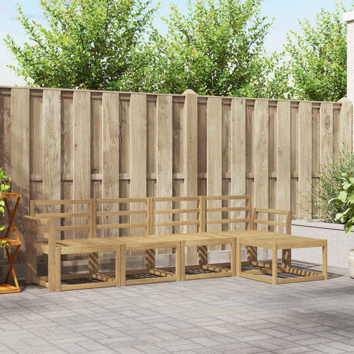 Set de canapele de exterior 5 pcs Alb 253 x 122,5 x 73 cm - WALTI WALTI