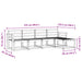 Set de canapele de exterior 5 pcs Alb 253 x 122,5 x 73 cm - WALTI WALTI