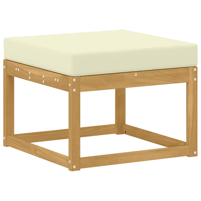 Set de canapele de exterior cu pernă 5 pcs Alb și crem WALTI