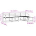 Set de canapele de exterior 5 pcs Alb 245 x 122,5 x 73 cm - WALTI WALTI