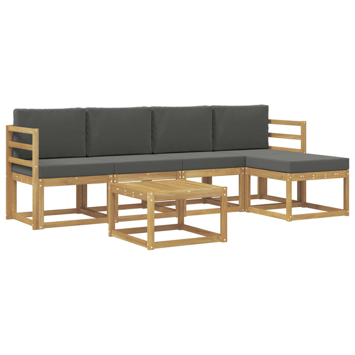 Set de canapele de exterior cu pernă 6 pcs Alb și antracit WALTI