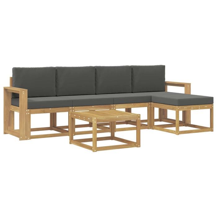 Set de canapele de exterior cu pernă 6 pcs Alb și antracit WALTI