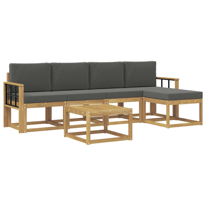 Set de canapele de exterior cu pernă 6 pcs Alb și antracit WALTI