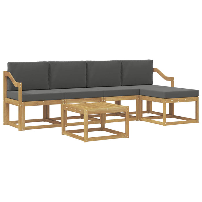 Set de canapele de exterior cu pernă 6 pcs Alb și antracit WALTI