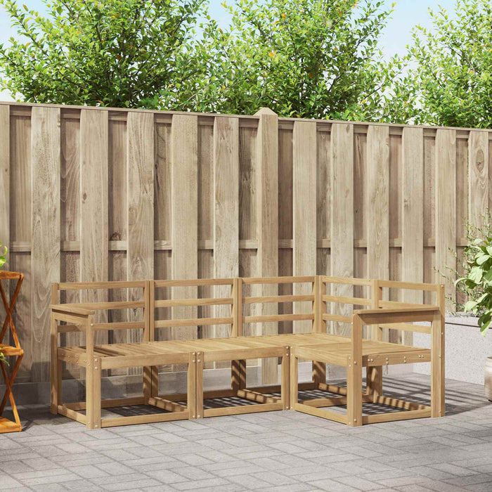 Set de canapele de exterior 4 pcs Alb 187,5 x 128,5 x 73 cm WALTI