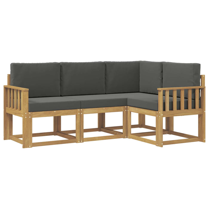 Set de canapele de exterior cu pernă 4 pcs Alb și antracit WALTI