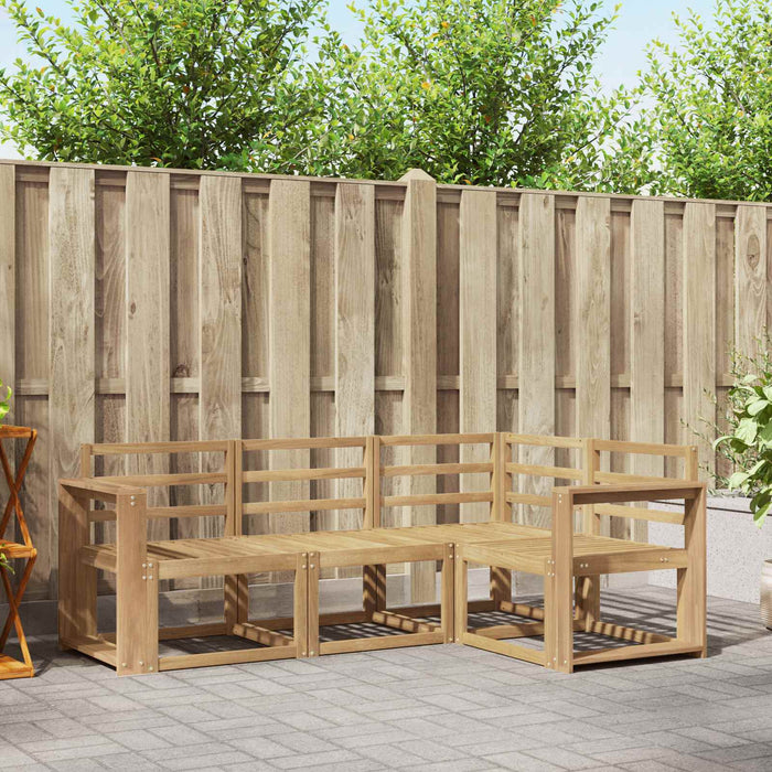 Set de canapele de exterior 4 pcs Alb 191,5 x 132,5 x 73 cm WALTI