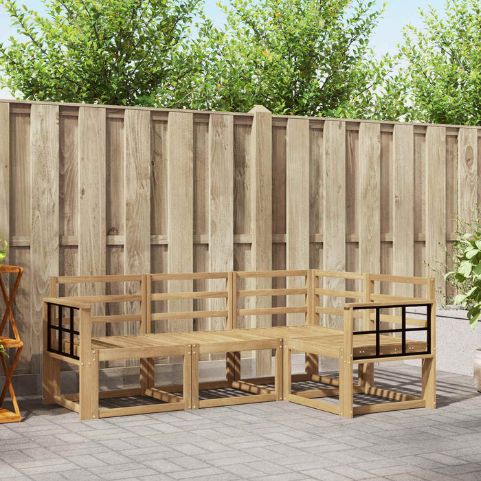 Set de canapele de exterior 4 pcs Alb 187,5 x 128,5 x 73 cm WALTI