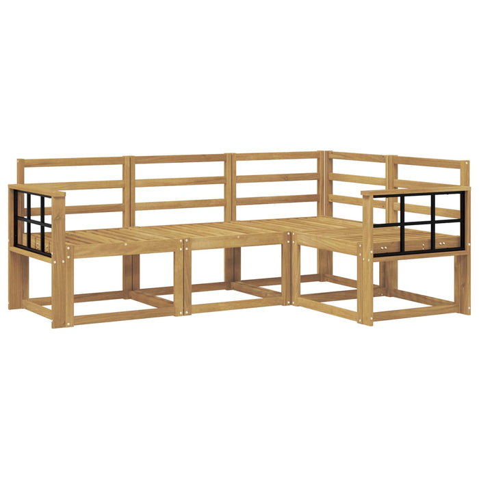 Set de canapele de exterior 4 pcs Alb 187,5 x 128,5 x 73 cm WALTI
