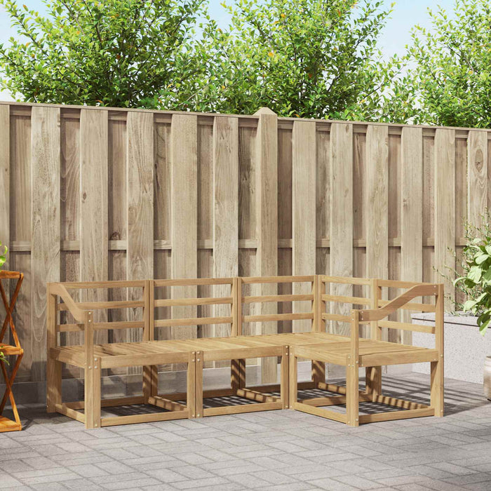Set de canapele de exterior 4 pcs Alb 185,5 x 126,5 x 73 cm WALTI
