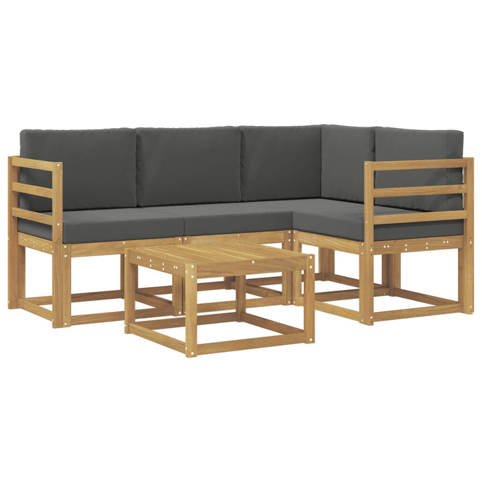 Set de canapele de exterior cu pernă 5 pcs Alb și antracit WALTI