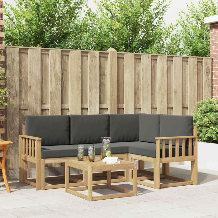 Set de canapele de exterior cu pernă 5 pcs Alb și antracit WALTI