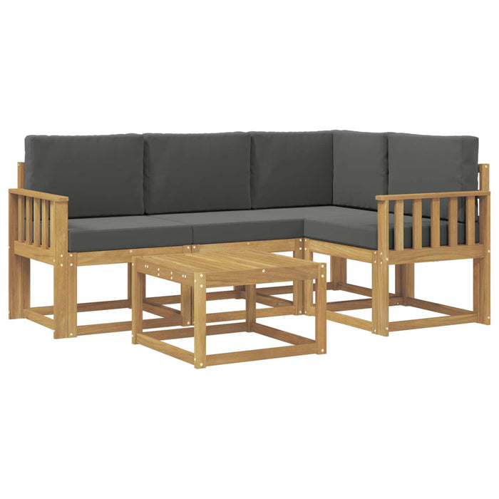 Set de canapele de exterior cu pernă 5 pcs Alb și antracit WALTI