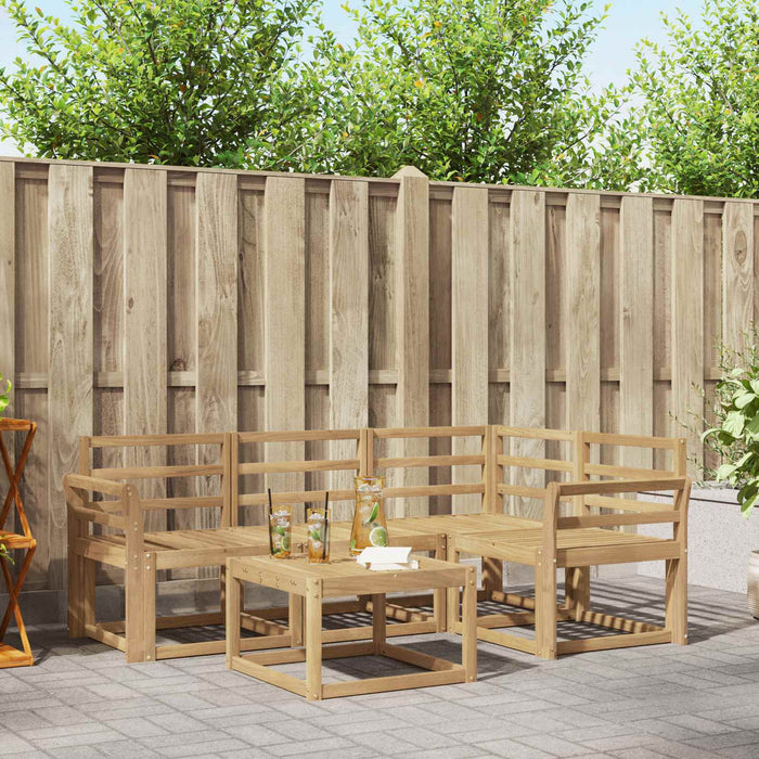 Set de canapele de exterior 5 pcs Alb 59 x 59 x 37 cm WALTI
