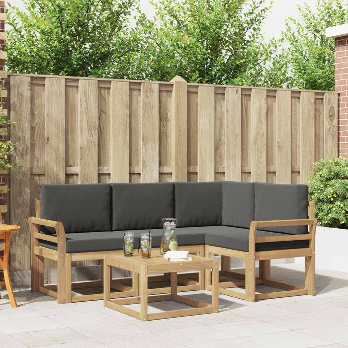 Set de canapele de exterior cu pernă 5 pcs Alb și antracit WALTI