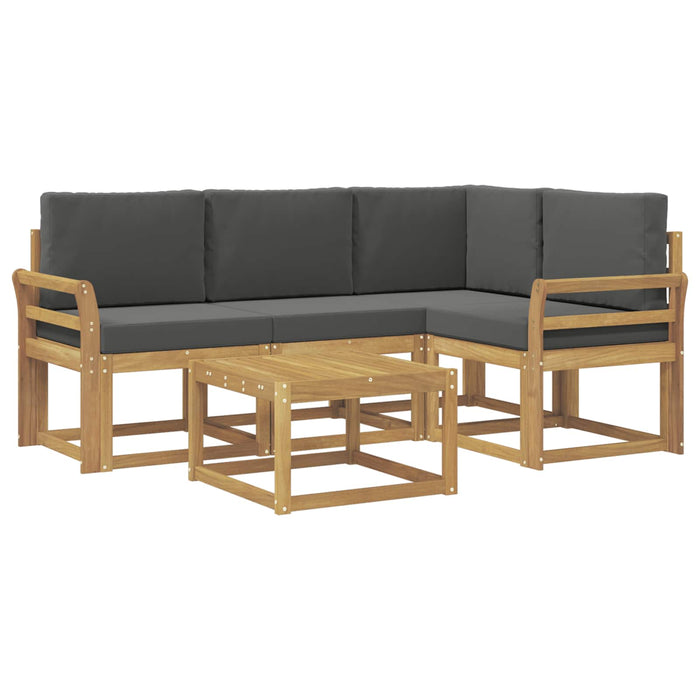 Set de canapele de exterior cu pernă 5 pcs Alb și antracit WALTI