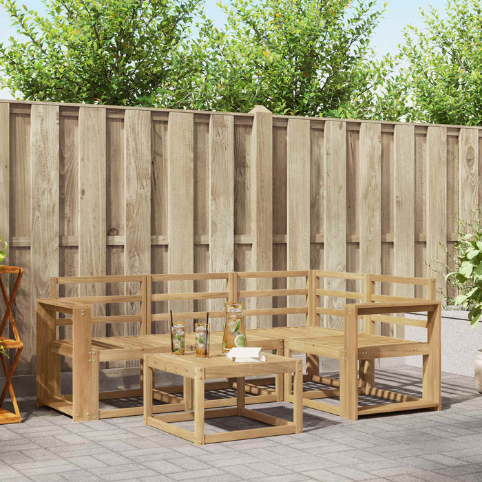 Set de canapele de exterior 5 pcs Alb 59 x 59 x 37 cm WALTI