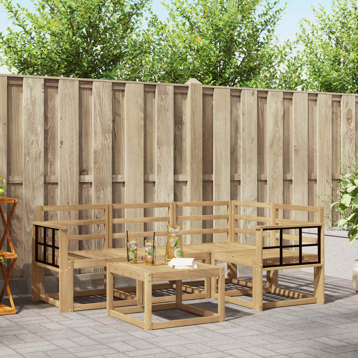 Set de canapele de exterior 5 pcs Alb 59 x 59 x 37 cm WALTI