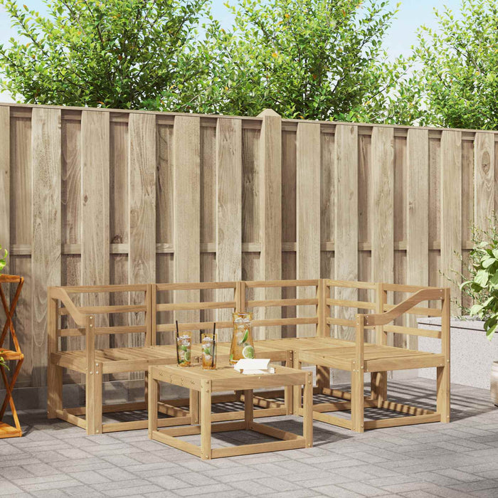 Set de canapele de exterior 5 pcs Alb 59 x 59 x 37 cm WALTI