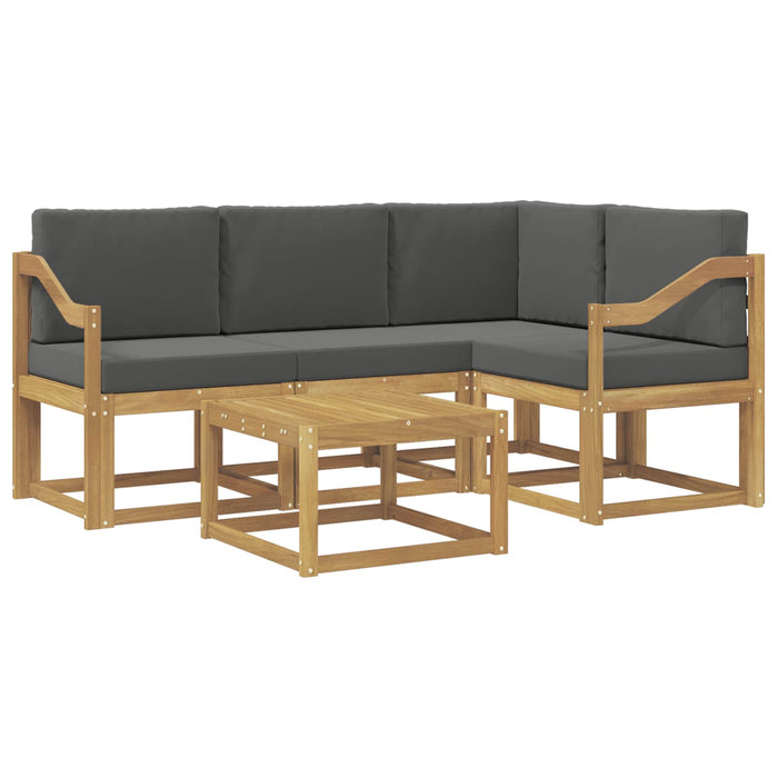Set de canapele de exterior cu pernă 5 pcs Alb și antracit WALTI