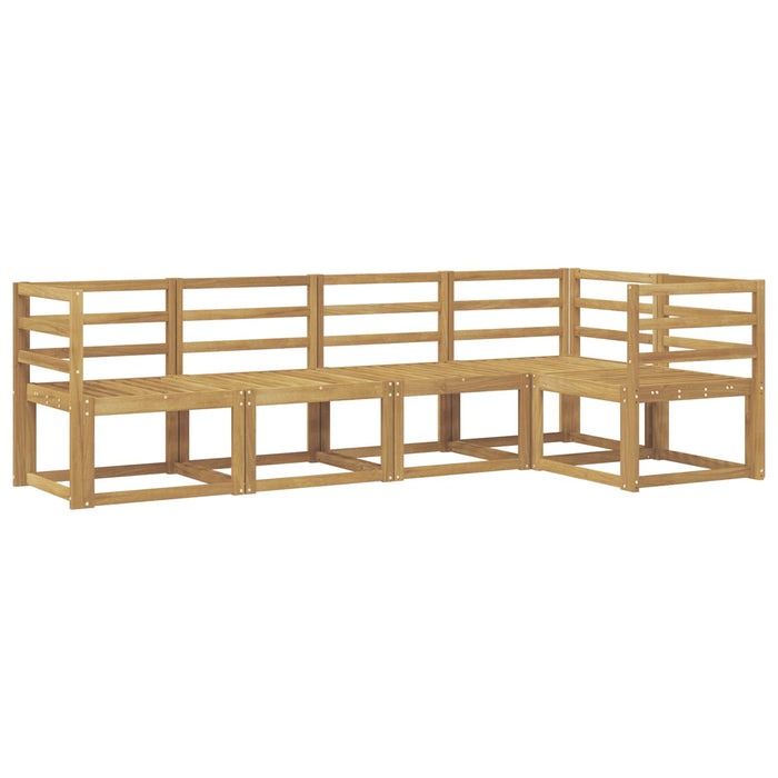 Set de canapele de exterior 5 pcs Alb Lemn Solid de Acacia - WALTI WALTI