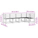 Set de canapele de exterior 5 pcs Alb Lemn Solid de Acacia - WALTI WALTI