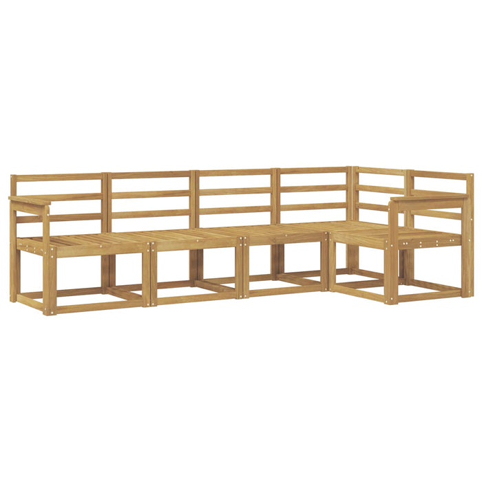 Set de canapele de exterior 5 pcs Alb Lemn Solid de Acacia - WALTI WALTI