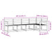 Set de canapele de exterior 5 pcs Alb Lemn Solid de Acacia - WALTI WALTI