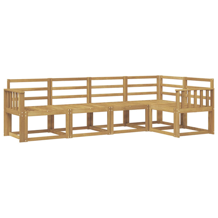 Set de canapele de exterior 5 pcs Alb Lemn Solid de Acacia - WALTI WALTI