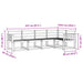 Set de canapele de exterior 5 pcs Alb Lemn Solid de Acacia - WALTI WALTI