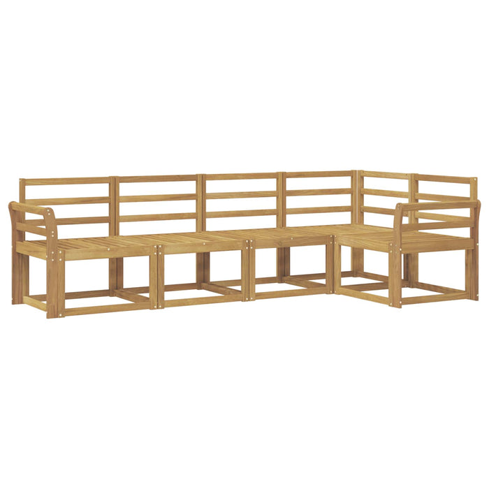 Set de canapele de exterior 5 pcs Alb Lemn Solid de Acacia - WALTI WALTI