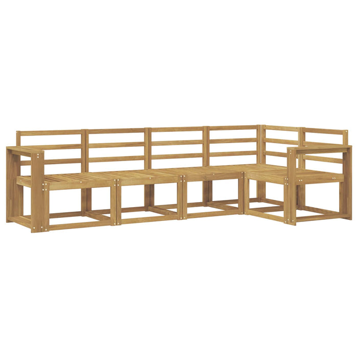 Set de canapele de exterior 5 pcs Alb Lemn Solid de Acacia - WALTI WALTI