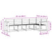 Set de canapele de exterior 5 pcs Alb Lemn Solid de Acacia - WALTI WALTI