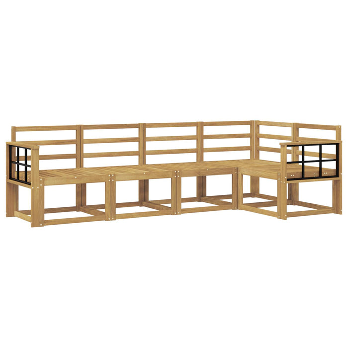 Set de canapele de exterior 5 pcs Alb Lemn Solid de Acacia - WALTI WALTI